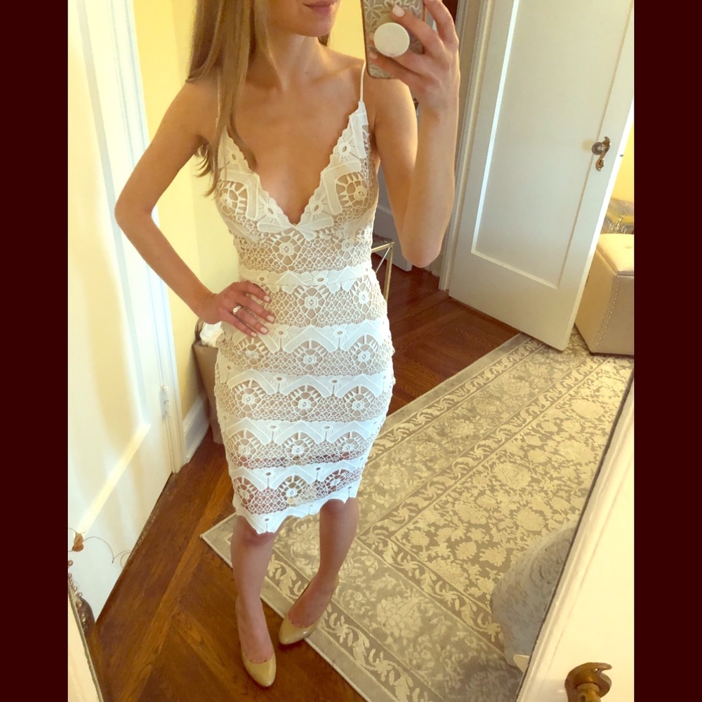 White Lulus lace dress
